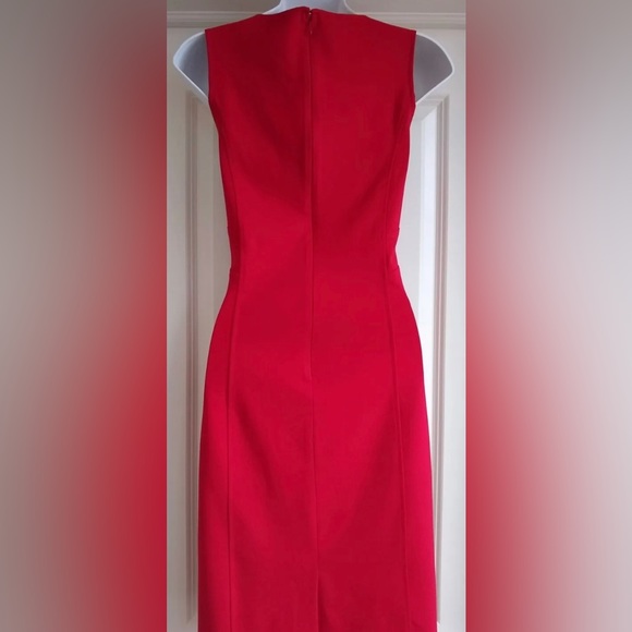 Garnet Hill Ponte Sheath Dress, Ruby size 12 - Picture 3 of 3